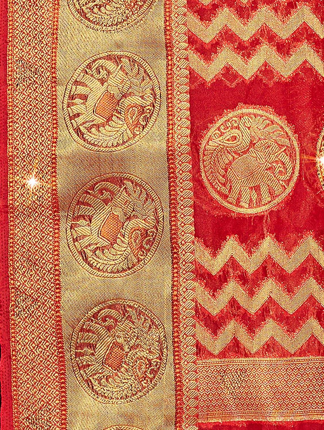 self design printed woven saree - 19304744 - Standard Image - 5