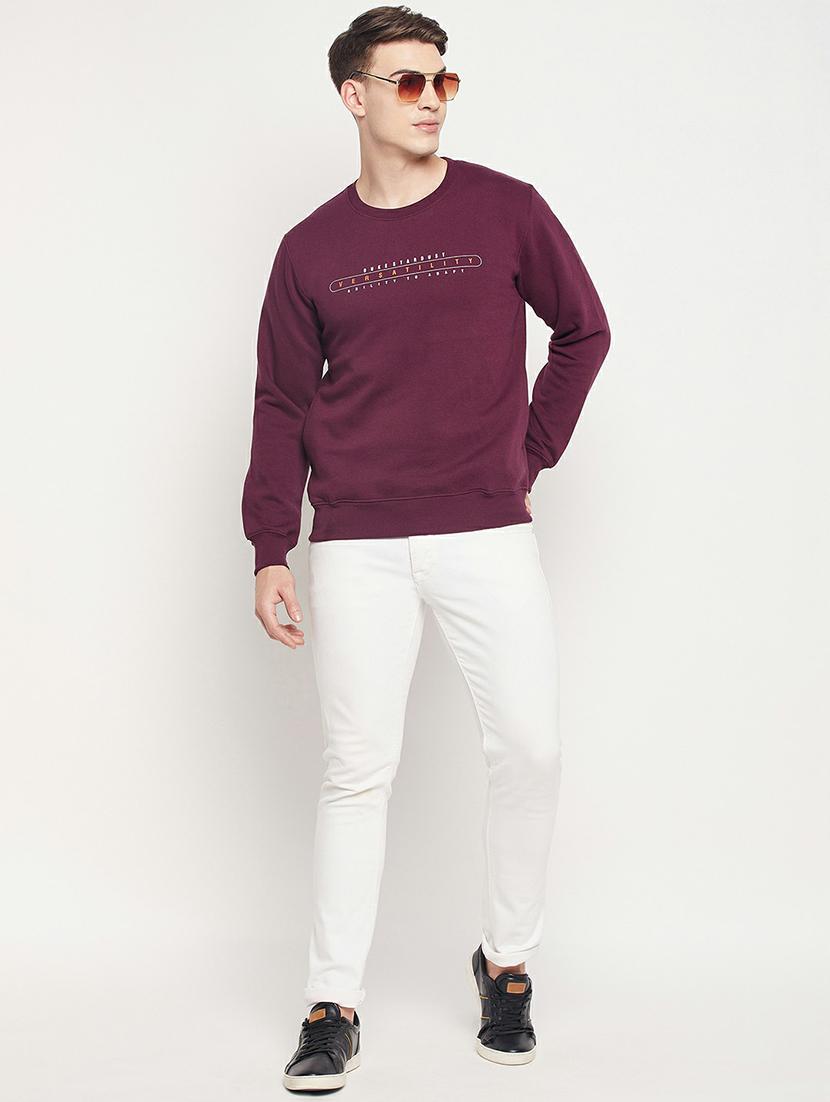 round neck chest print sweatshirt - 19304886 - Standard Image - 3