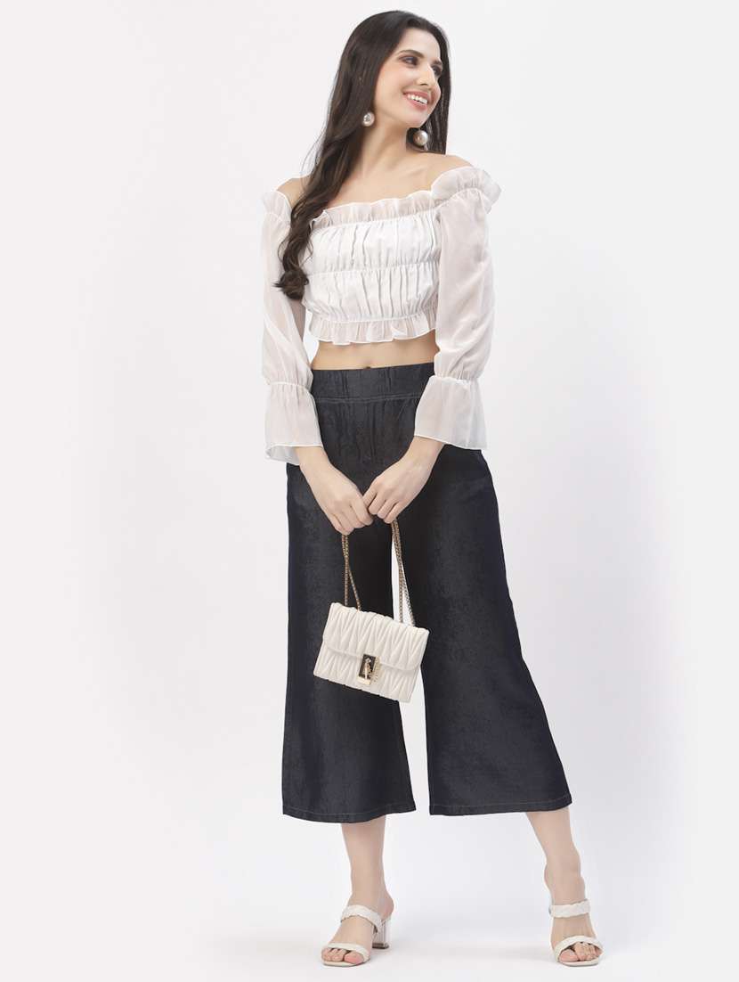 black solid palazzo - 19304904 -  Standard Image - 3