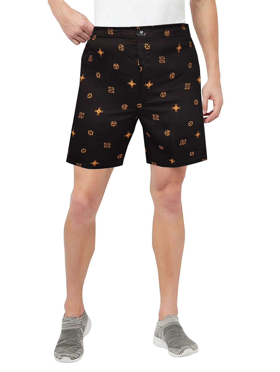black cotton boxer