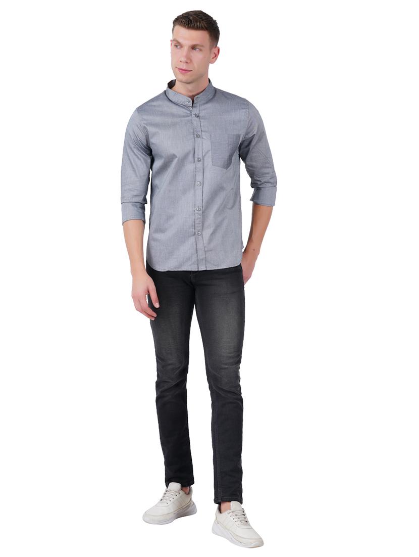 mens solid casual shirt - 19313157 - Standard Image - 3