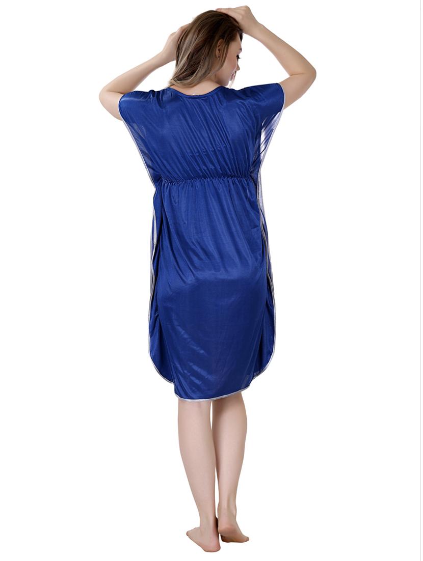 solid satin nighty - 19313239 - Standard Image - 3