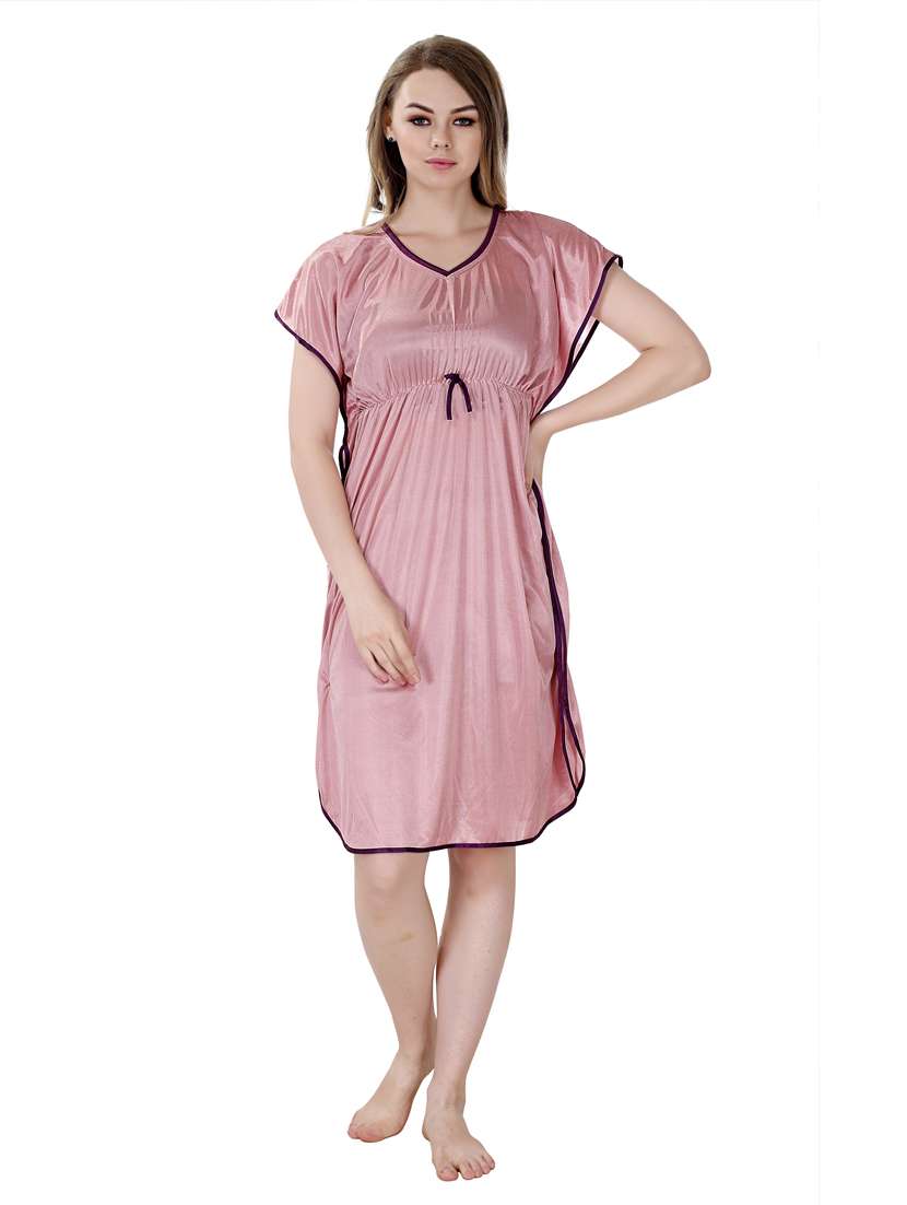 solid satin nighty - 19313246 - Zoom Image - 0