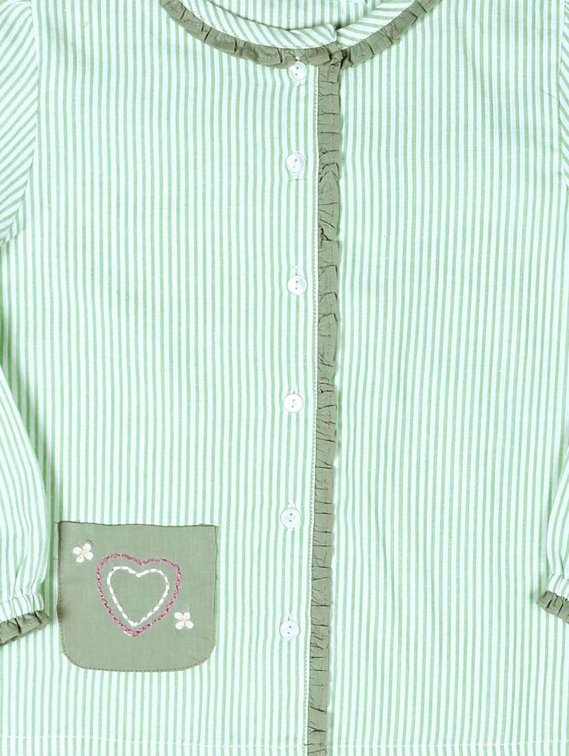 boys green striped pyjama set  - 19313268 -  Standard Image - 3