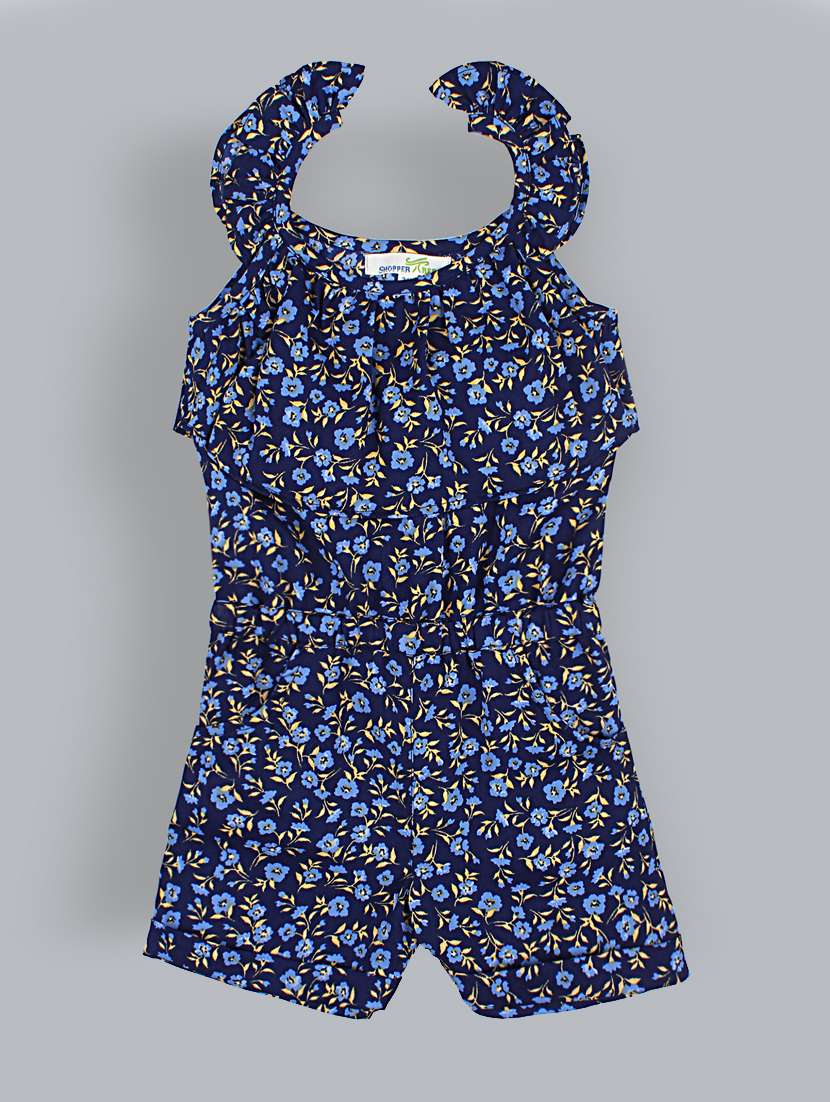 boys blue printed playsuit - 19313275 - Zoom Image - 0