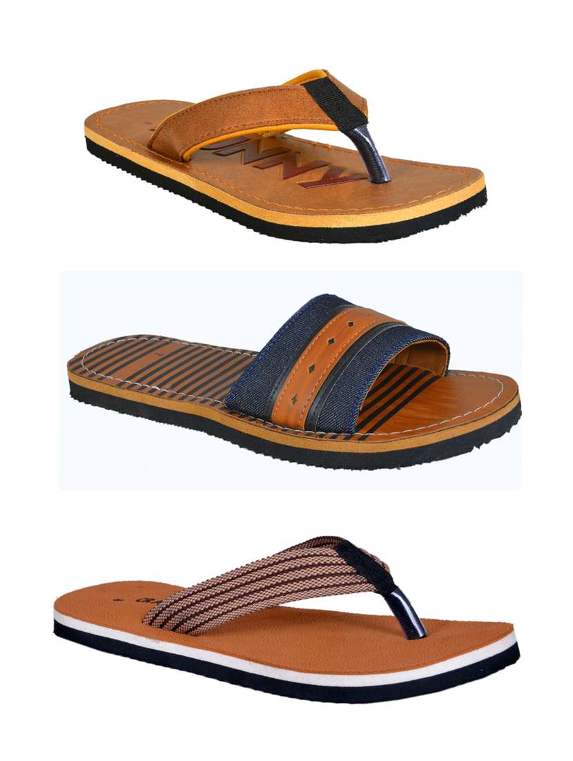 pack of 3 printed flip flop