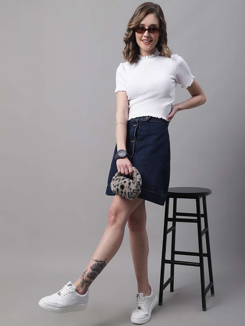 women's crop mock neck top - 19313763 - Standard Image - 3