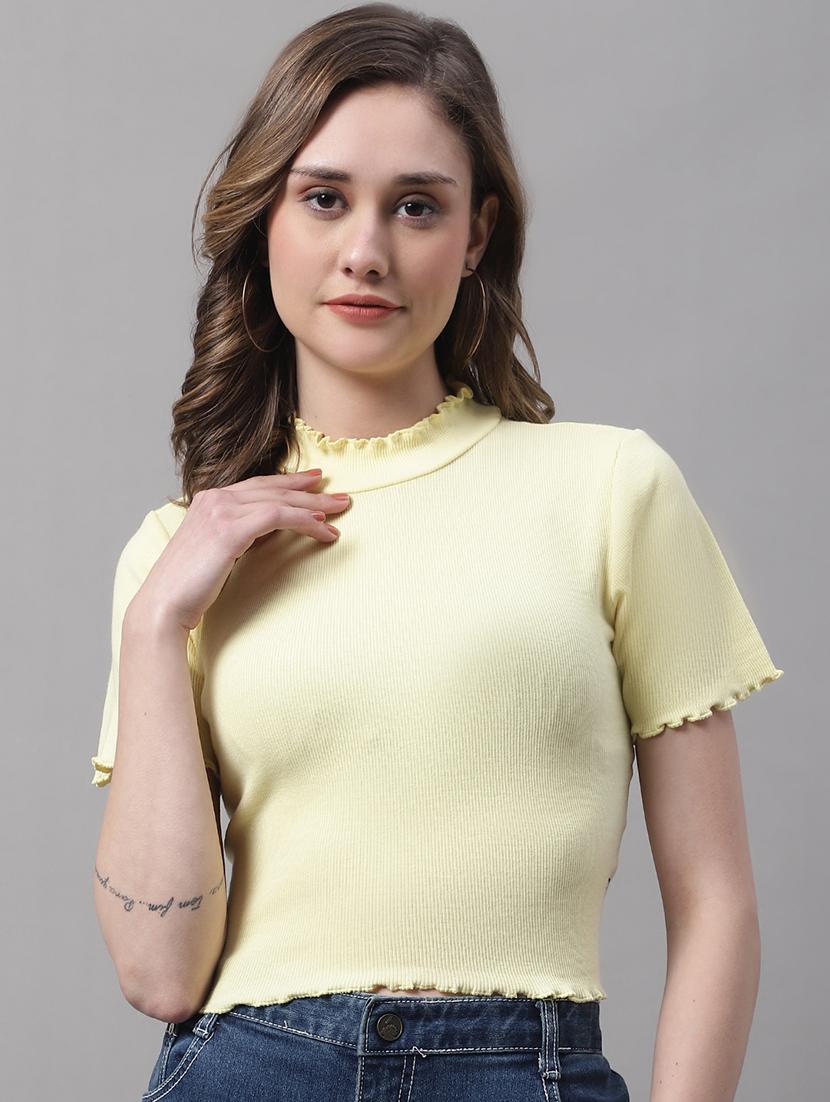 women's crop mock neck top - 19313764 -  Zoom Image - 0