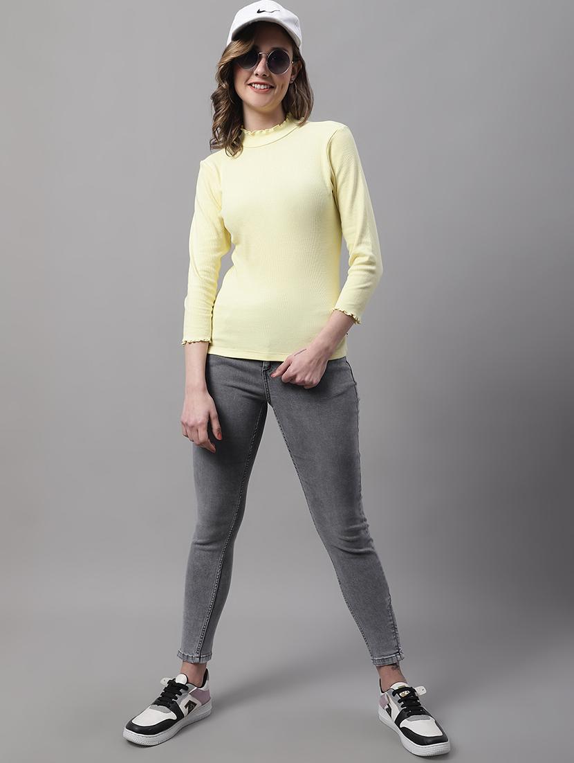 women's straight turtle neck top - 19313773 - Standard Image - 3
