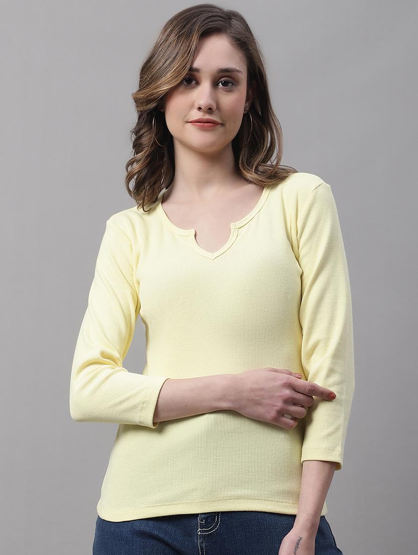 women's straight v neck top - 19313778 - Zoom Image - 0