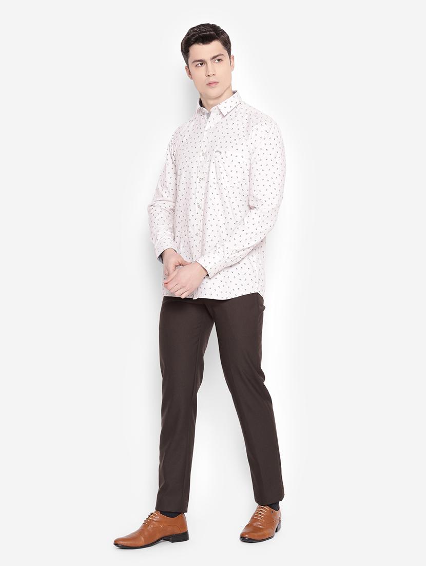 mens micro print formal shirt - 19323417 - Standard Image - 5