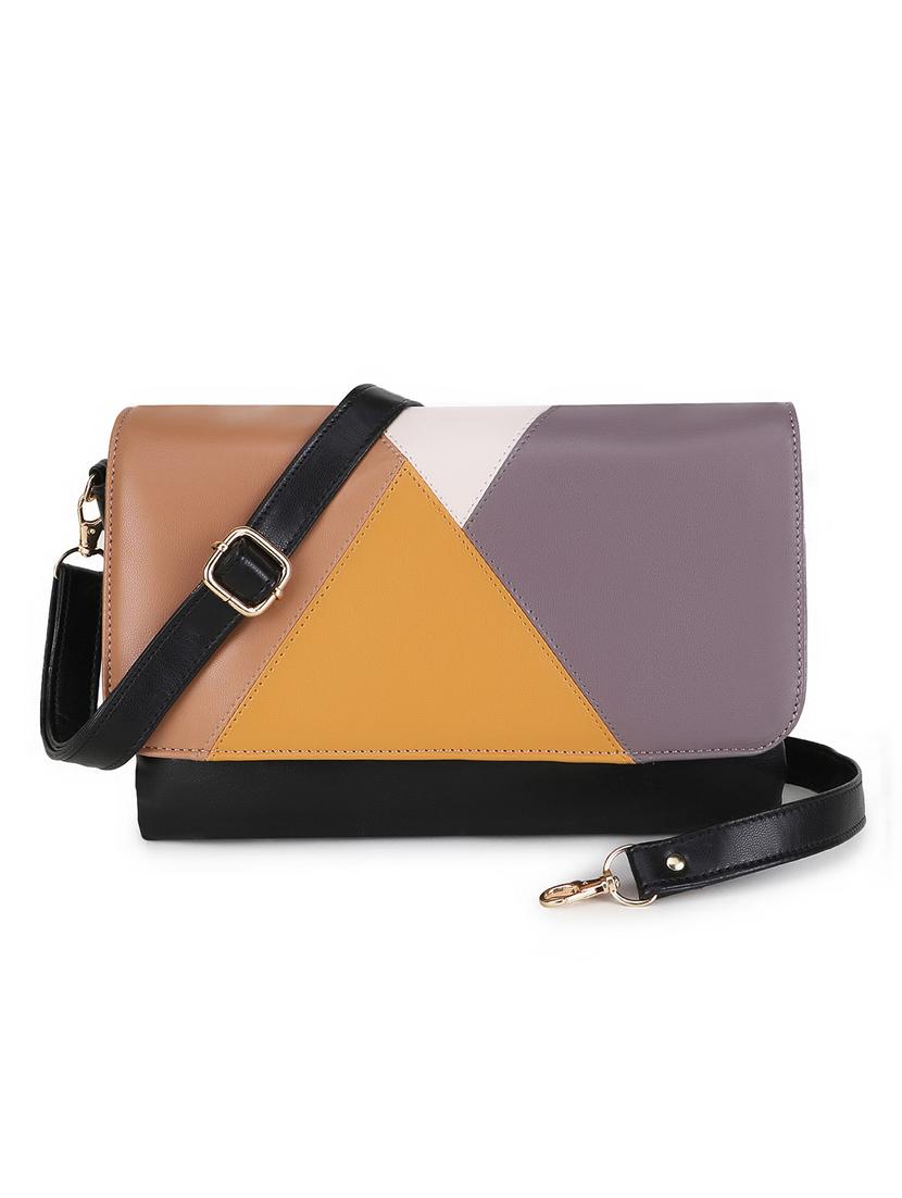color block regular sling bag - 19323439 - Zoom Image - 0