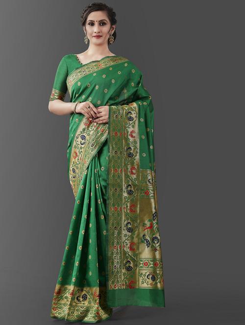 women's banarasi saree - 19323533 - Standard Image - 0