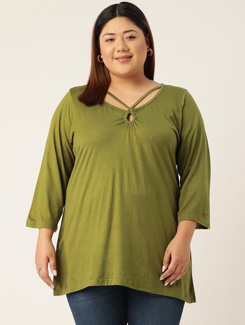 women's a line round neck top - 19326123 - Standard Image - 0