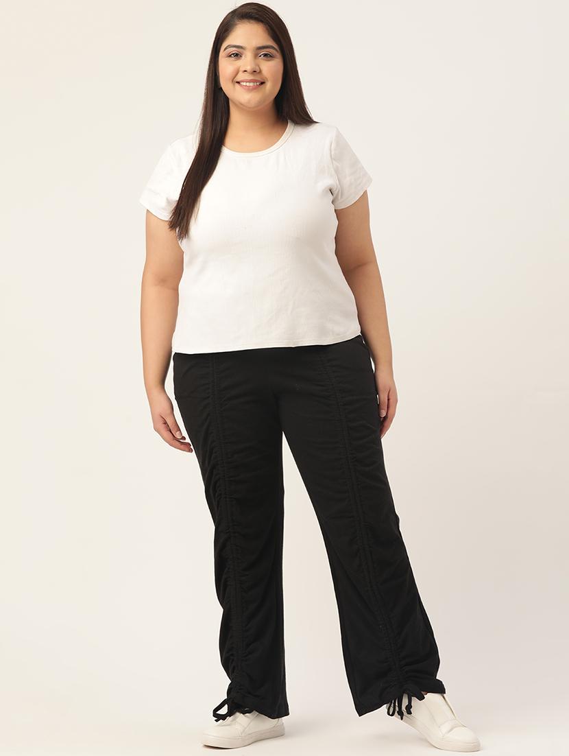 women solid flat front tailored trouser - 19326358 - Standard Image - 3