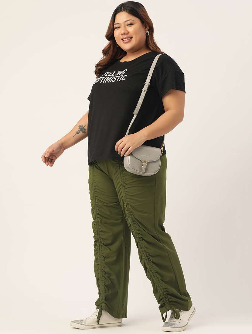 green solid plus trouser - 19326359 - Standard Image - 3