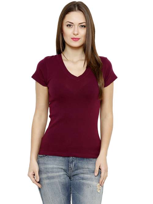 women's a line v neck top - 19326601 - Standard Image - 0