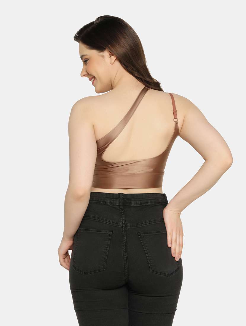 brown nylon sports bra - 19328637 - Standard Image - 3