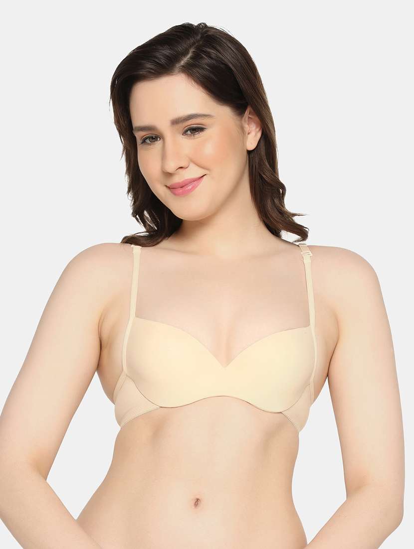beige nylon regular bra