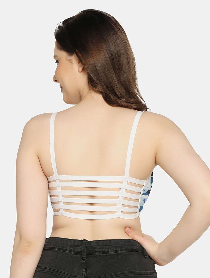 blue cotton cage bra - 19328648 -  Standard Image - 3