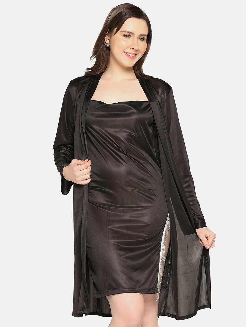 black solid babydoll - 19328665 - Zoom Image - 0