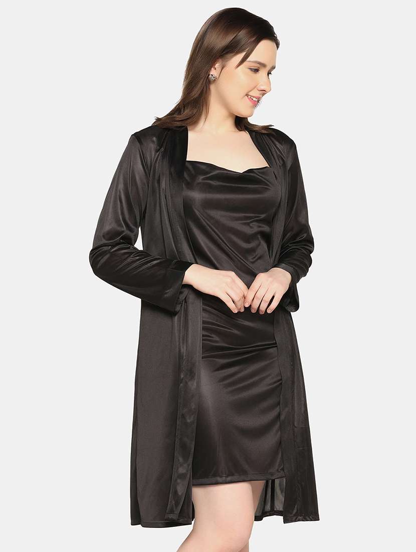 black solid babydoll - 19328665 - Standard Image - 3