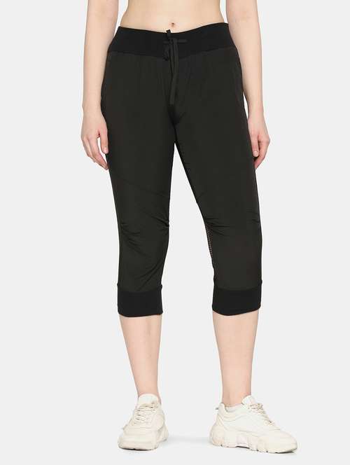 black mid rise yoga pants - 19328677 - Standard Image - 0