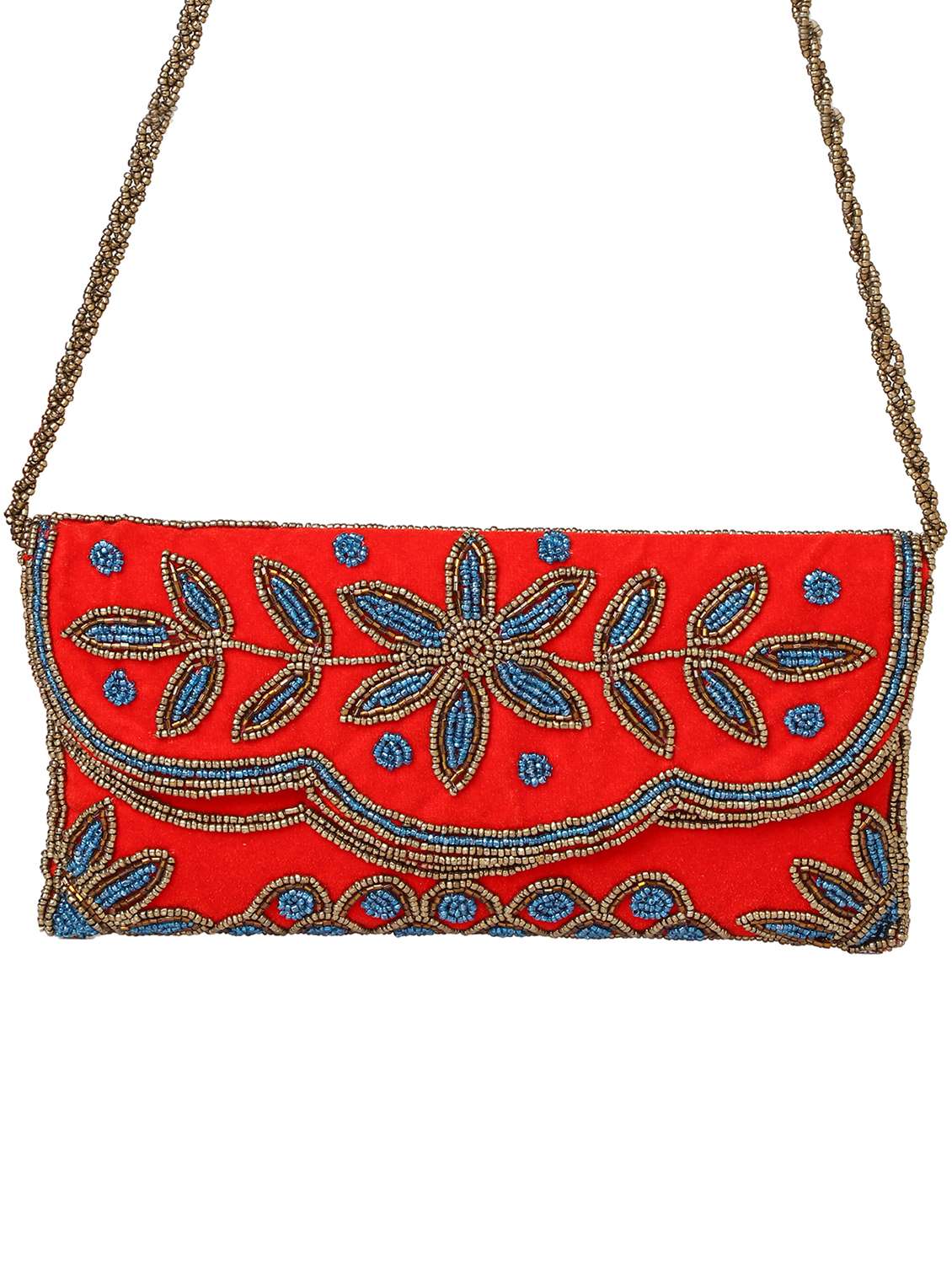 red velvet ethnic clutch - 19328879 -  Standard Image - 3