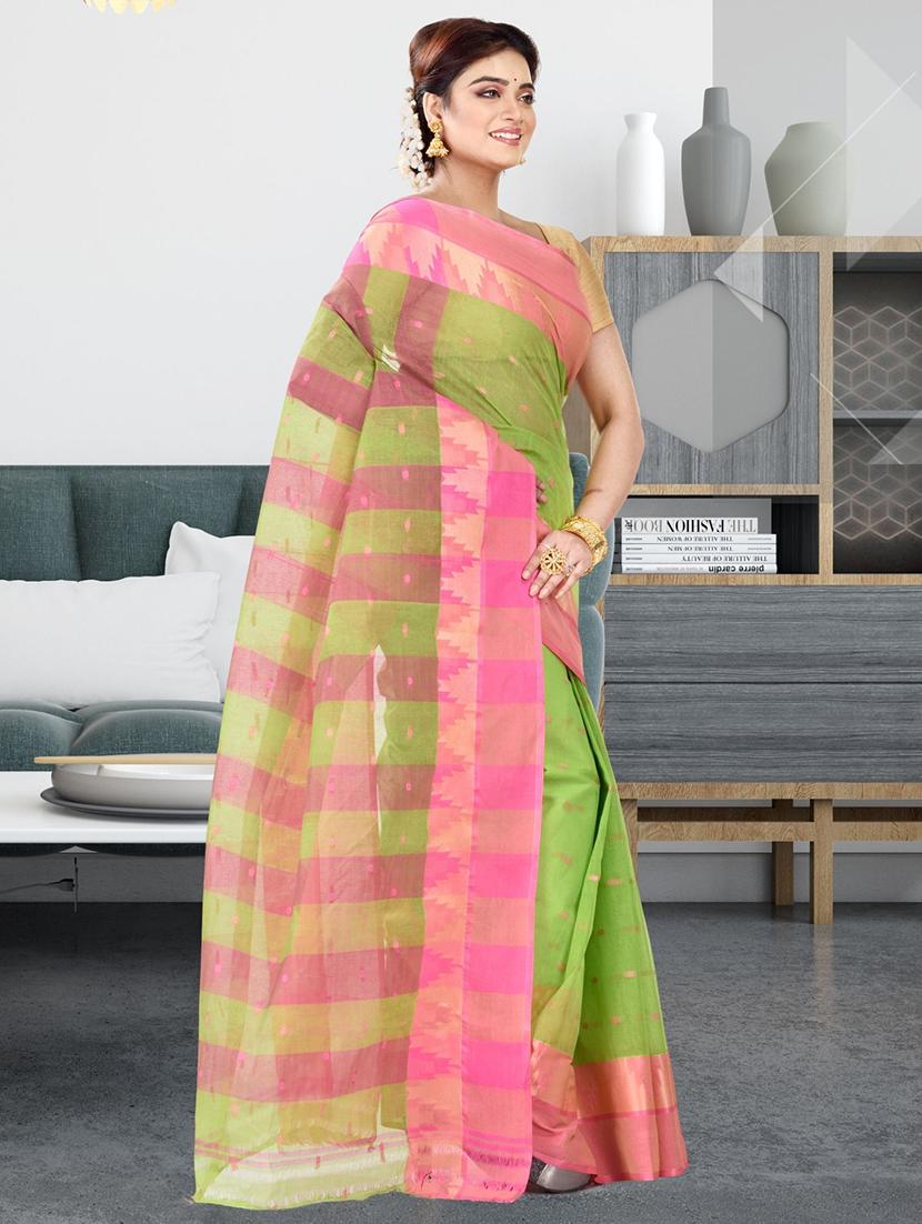 women's self design green colored saree - 19329236 - Zoom Image - 0