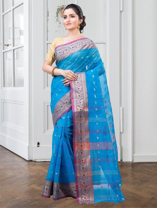 women's self design turquoise colored saree - 19329285 - Standard Image - 0