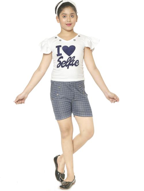 girls printed shorts sets - 19330240 - Standard Image - 0