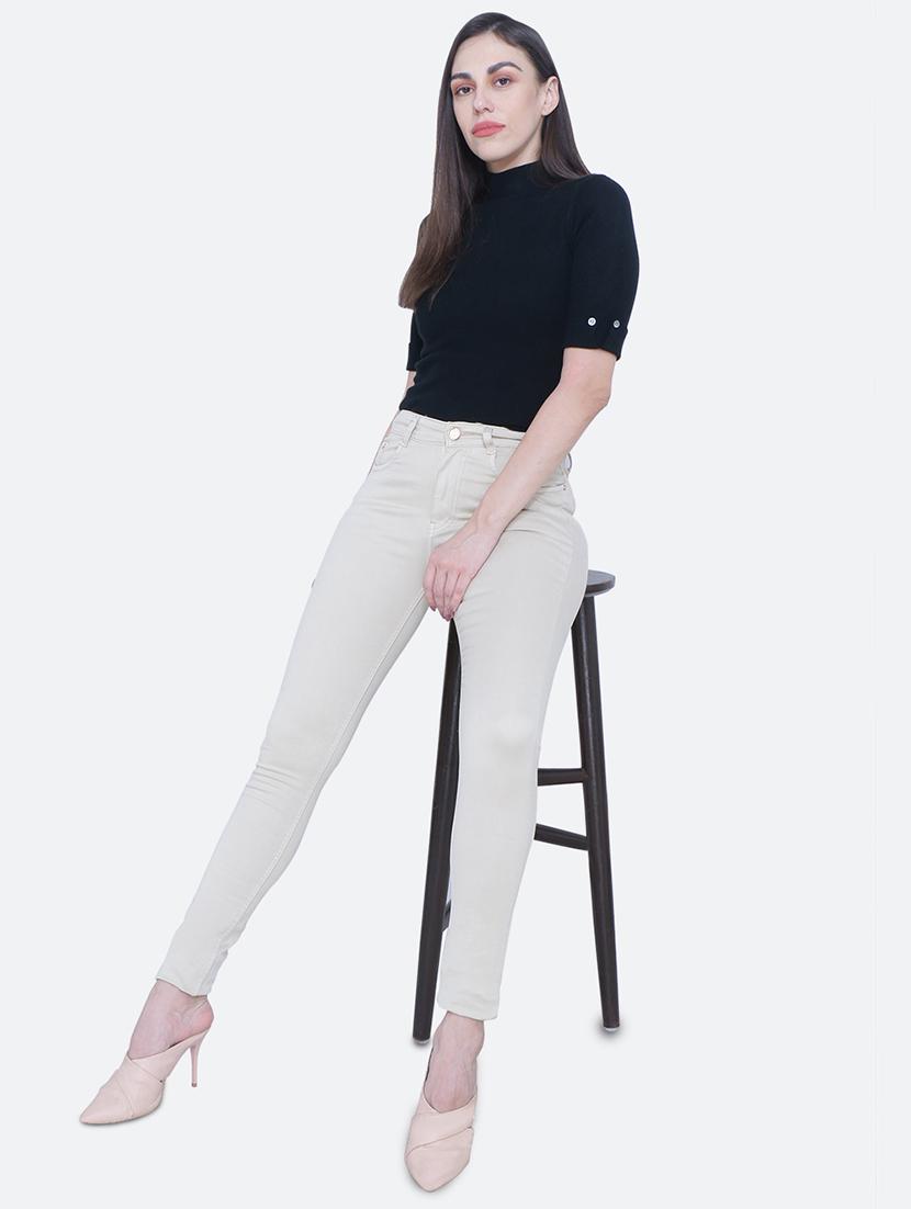 women's plain slim fit jeans - 19332989 - Standard Image - 3