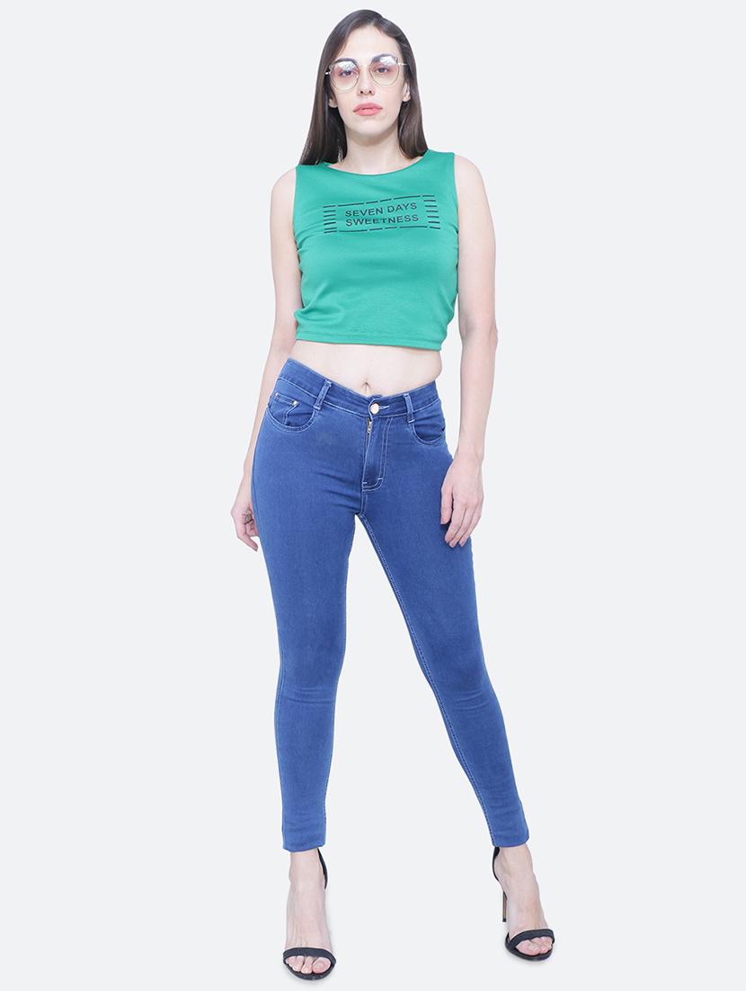 women's plain skinny fit jeans - 19332992 - Standard Image - 3