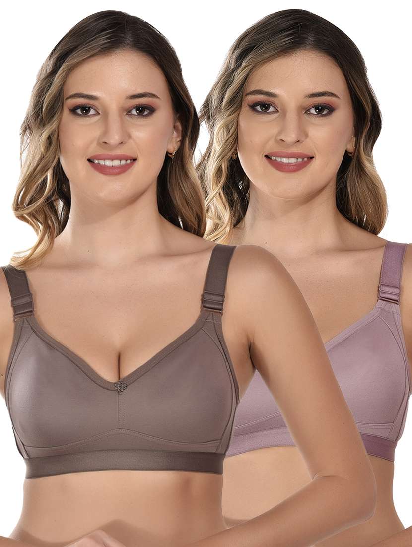 pack of 2 solid t-shirt bra