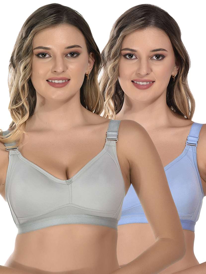 pack of 2 solid t-shirt bra