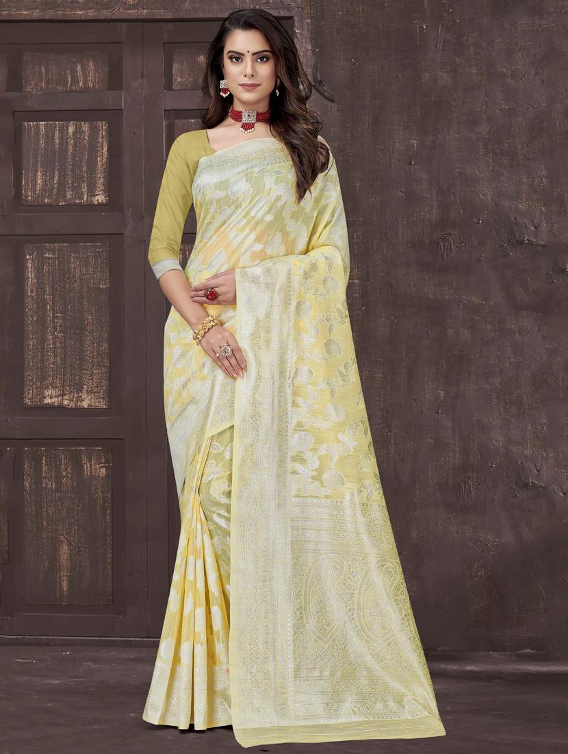 self design woven saree with blouse - 19333784 - Zoom Image - 0