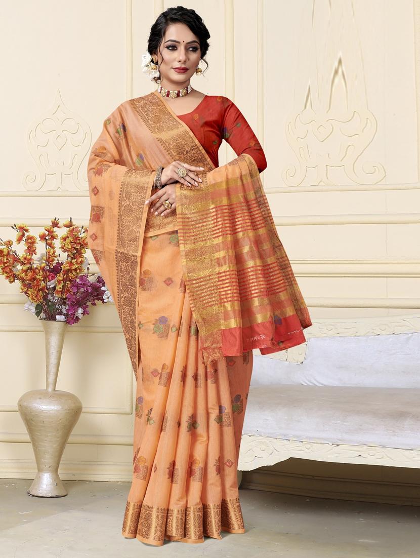 self design woven saree - 19333901 -  Zoom Image - 0