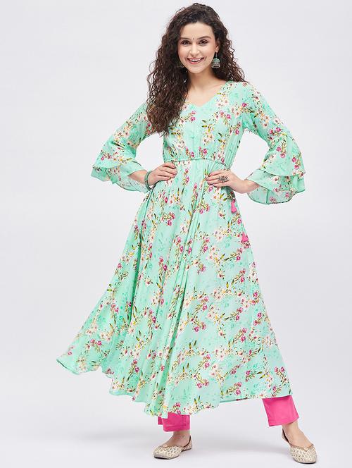 women's flared kurta - 19335359 -  Standard Image - 0