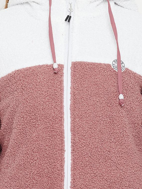 hood neck solid bomber/biker jacket - 19335511 - Standard Image - 5