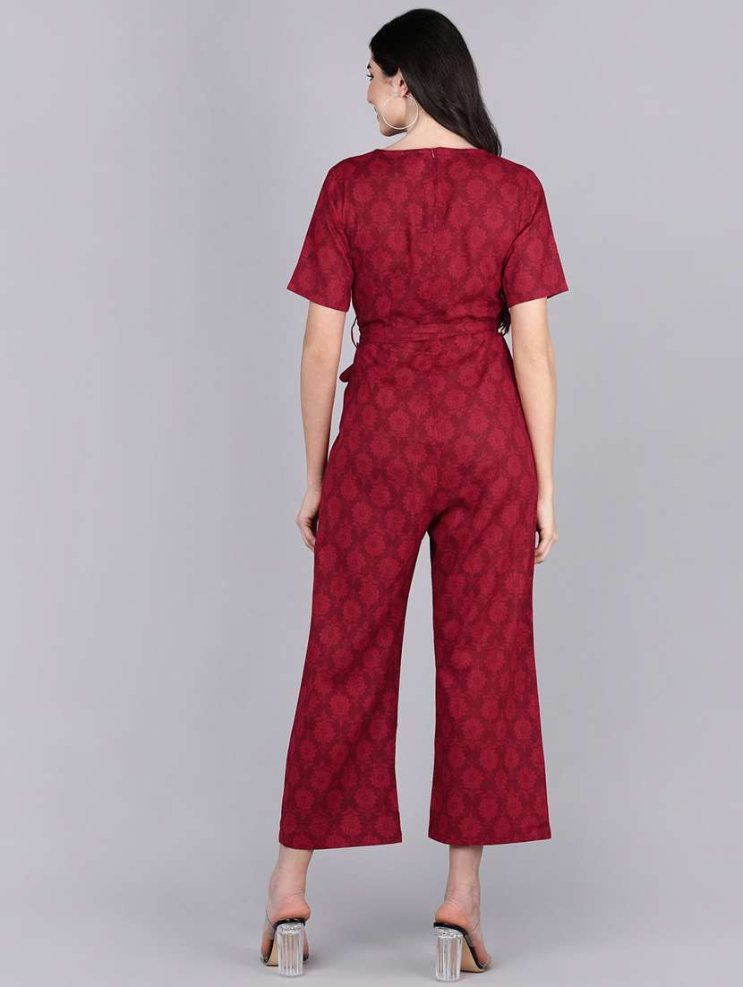  printed full leg jumpsuit - 19336316 -  Standard Image - 3