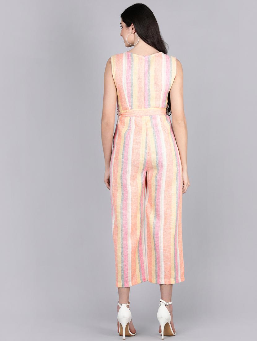 multi coloured full leg jumpsuit - 19336323 - Standard Image - 3