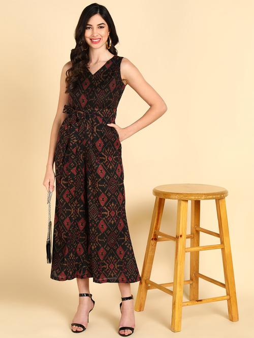 printed full leg jumpsuit - 19336327 -  Standard Image - 0