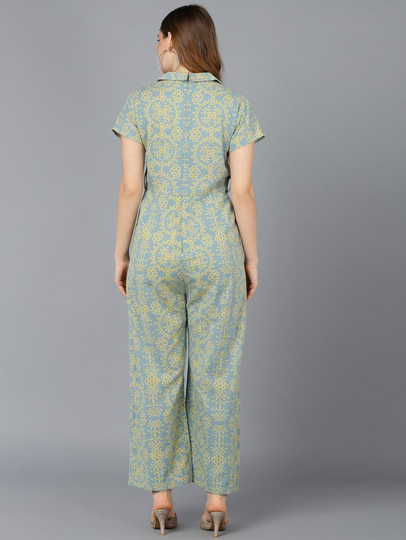 printed full leg jumpsuit - 19336358 - Standard Image - 3