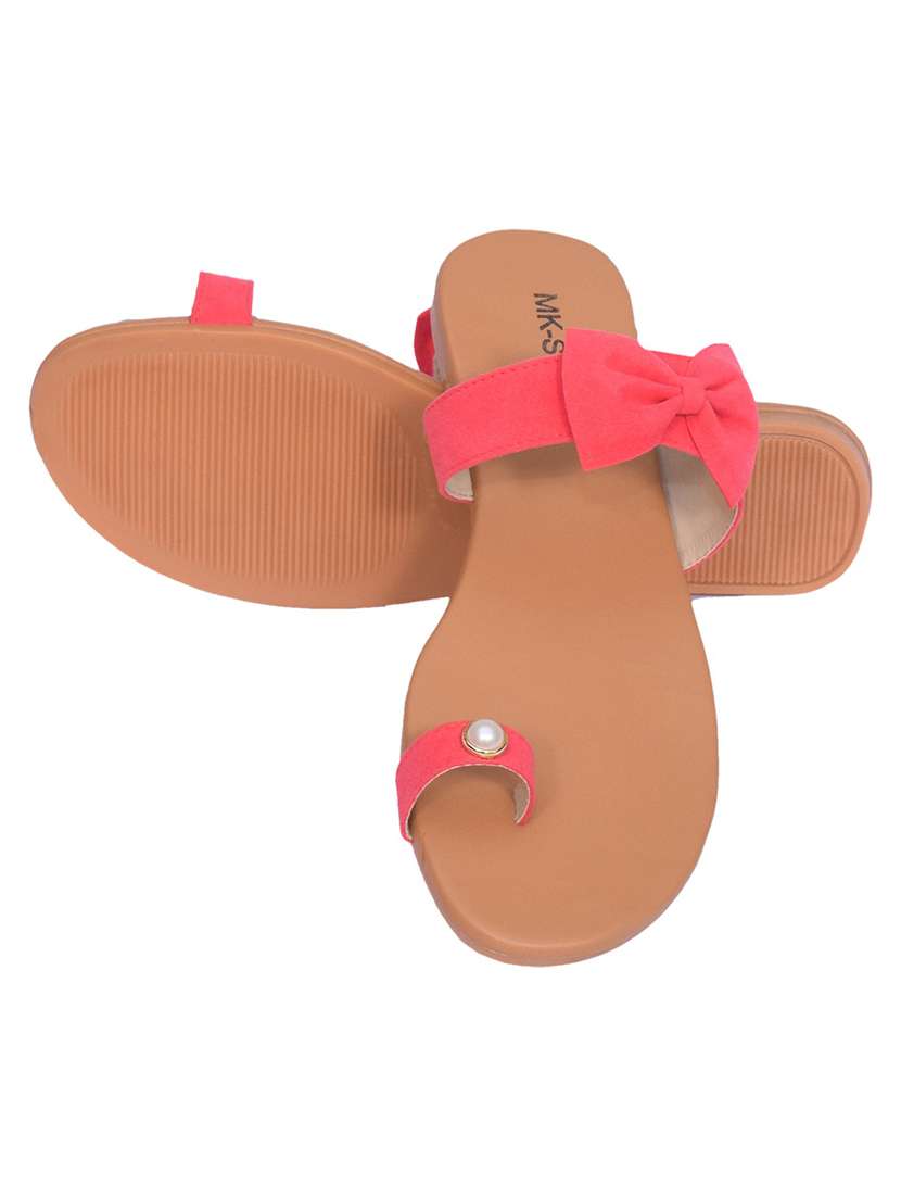 pink slip on sandal - 19337731 -  Standard Image - 3