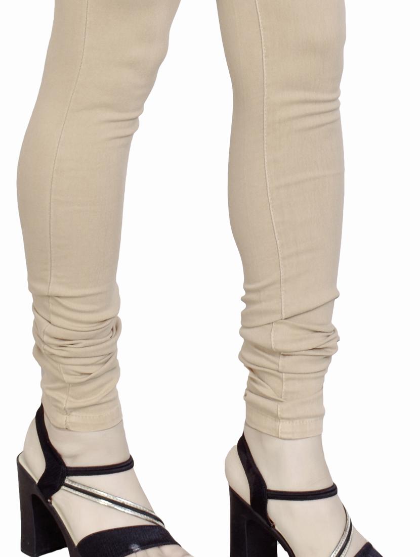 beige cotton blend jeggings - 19338646 - Standard Image - 3