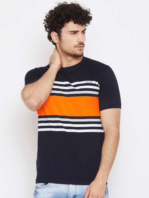 round neck striped t-shirt - 19342504 - Standard Image - 0