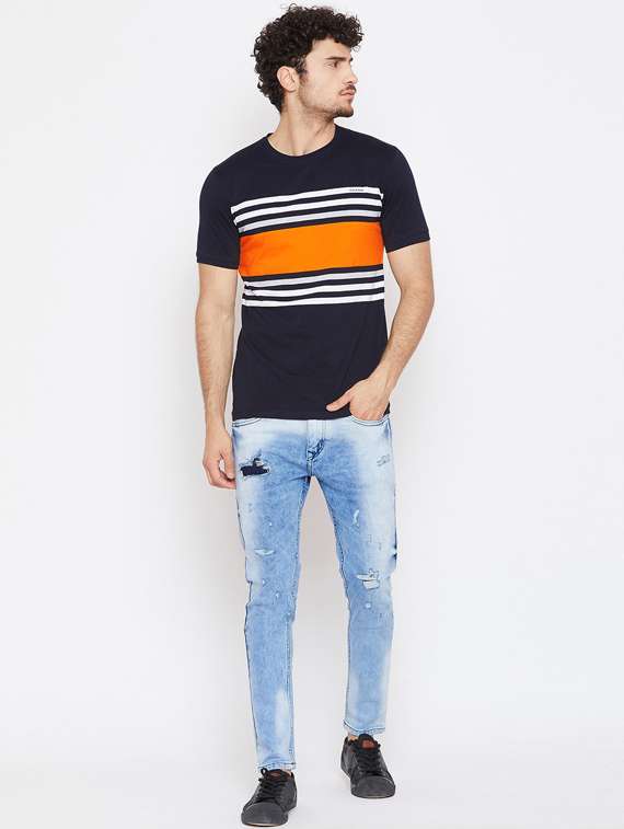 round neck striped t-shirt - 19342504 - Standard Image - 3