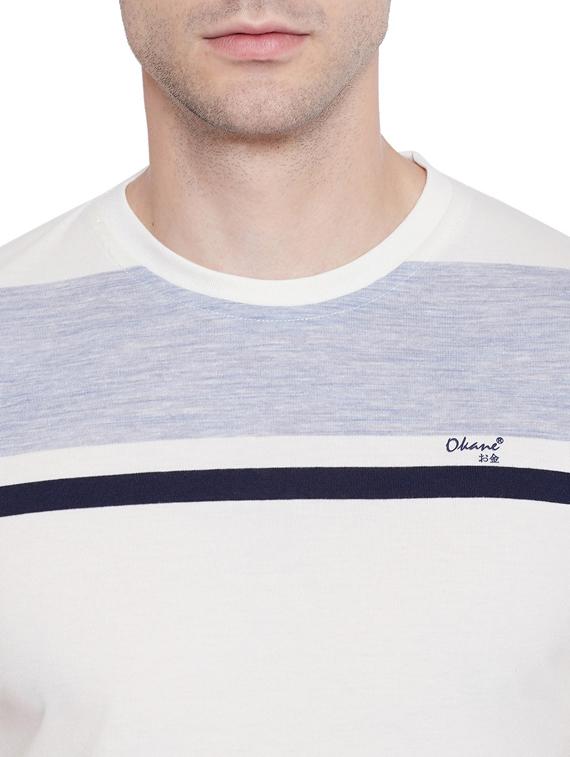 round neck striped regular t-shirt - 19342618 - Standard Image - 3