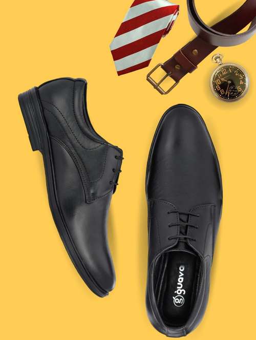 black leather laceup derbies - 19343032 -  Standard Image - 0