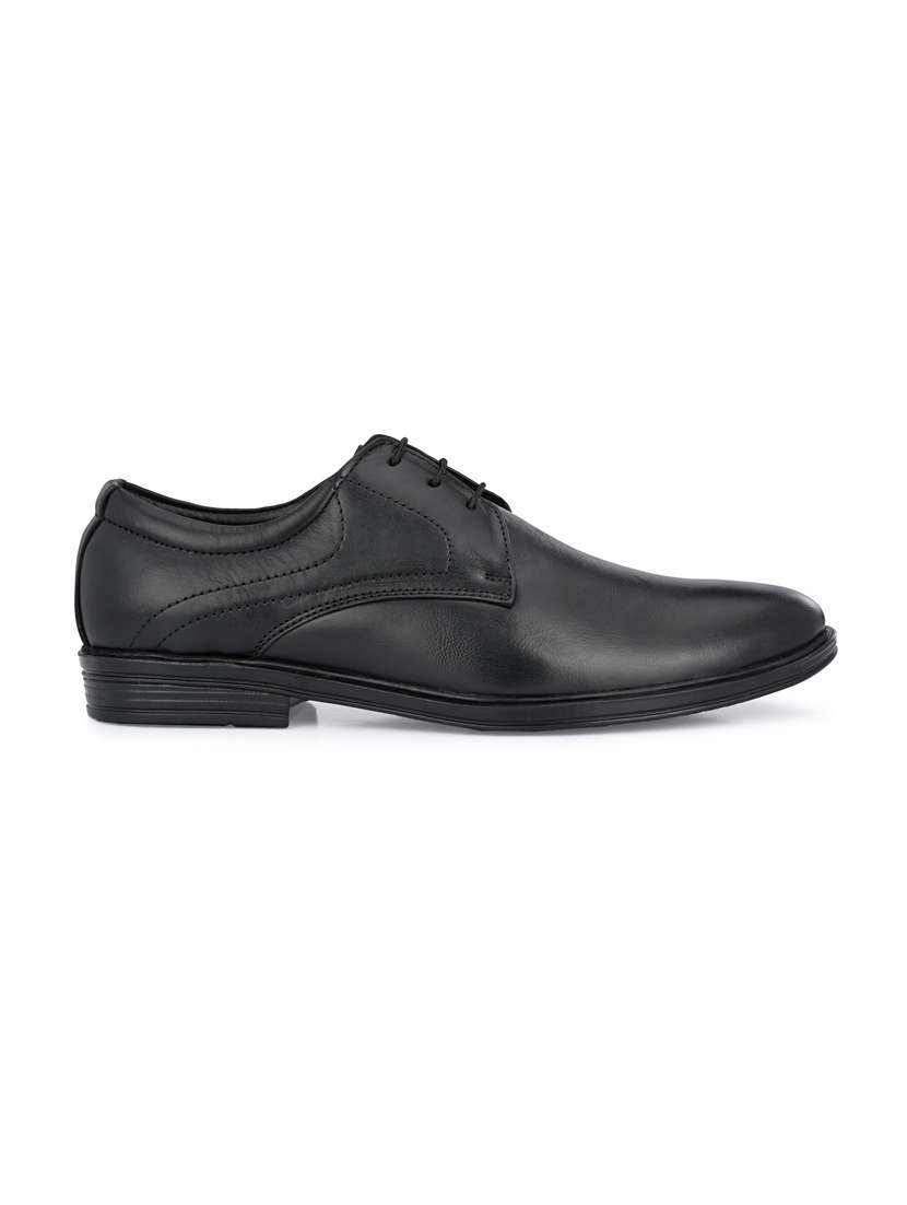 black leather laceup derbies - 19343032 -  Standard Image - 3